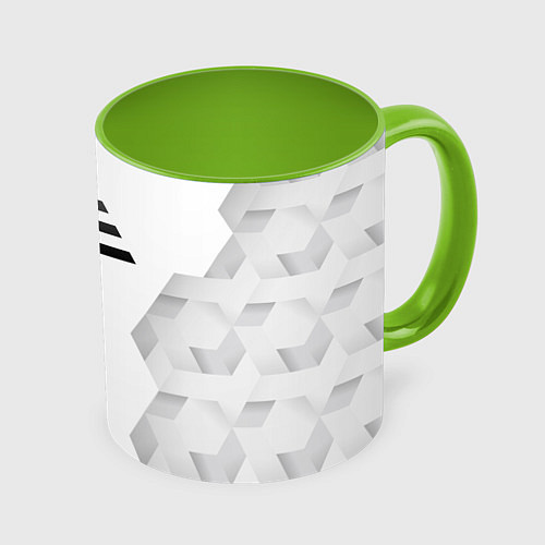 Кружка цветная Imagine Dragons white poly / 3D-Белый + светло-зеленый – фото 1