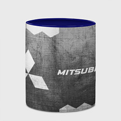 Кружка 3D Mitsubishi - grey gradient по-горизонтали, цвет: 3D-белый + синий — фото 2