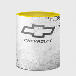 Кружка 3D Chevrolet - white gradient, цвет: 3D-белый + желтый — фото 2