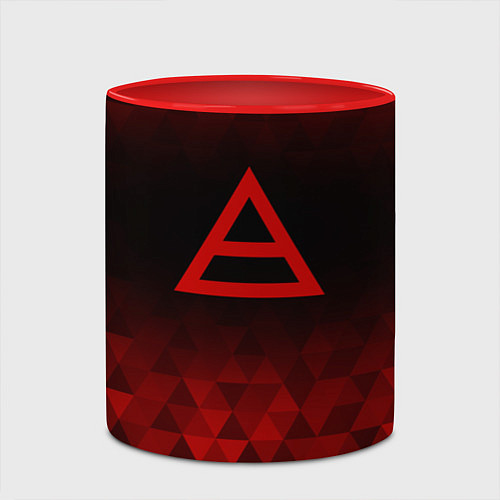 Кружка цветная Thirty Seconds to Mars red poly / 3D-Белый + красный – фото 2