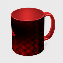 Кружка 3D Thirty Seconds to Mars red poly, цвет: 3D-белый + красный