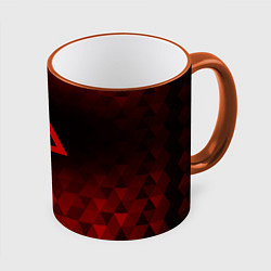 Кружка 3D Thirty Seconds to Mars red poly, цвет: 3D-оранжевый кант