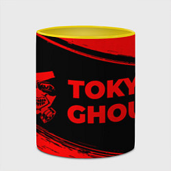 Кружка 3D Tokyo Ghoul - red gradient по-горизонтали, цвет: 3D-белый + желтый — фото 2