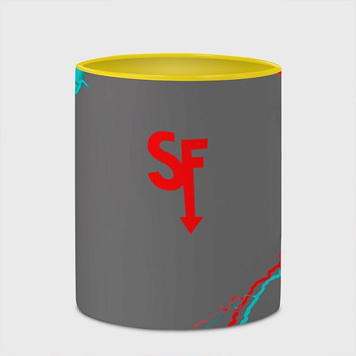 Кружка цветная Sally Face storm color / 3D-Белый + желтый – фото 2
