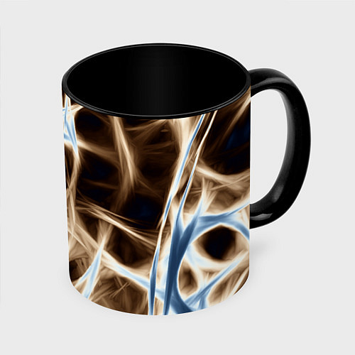 Кружка цветная Неоновые связи / 3D-Белый + черный – фото 1