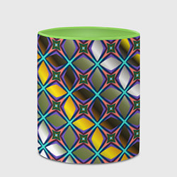 Кружка 3D Марокканская вязь, цвет: 3D-белый + светло-зеленый — фото 2