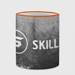 Кружка 3D Skillet - grey gradient по-горизонтали, цвет: 3D-оранжевый кант — фото 2