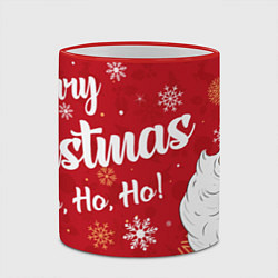 Кружка 3D Merry Christmas Ho-Ho-Ho, цвет: 3D-красный кант — фото 2