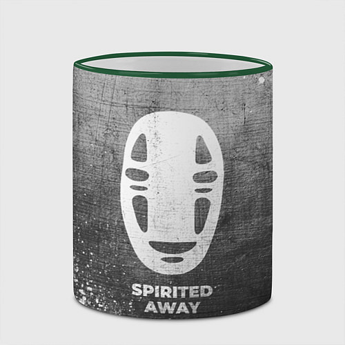 Кружка цветная Spirited Away - grey gradient / 3D-Зеленый кант – фото 2