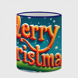 Кружка 3D Merry Christmas 2025, цвет: 3D-синий кант — фото 2