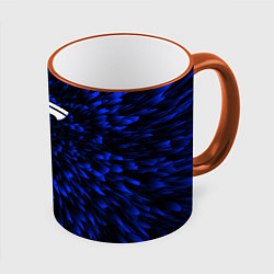 Кружка 3D Tesla blue energy, цвет: 3D-оранжевый кант