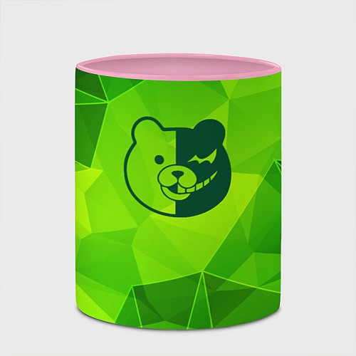 Кружка цветная Danganronpa green poly / 3D-Белый + розовый – фото 2