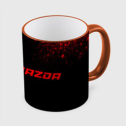 Кружка 3D Mazda - red gradient по-горизонтали, цвет: 3D-оранжевый кант