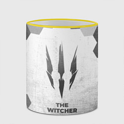 Кружка 3D The Witcher - white gradient, цвет: 3D-желтый кант — фото 2