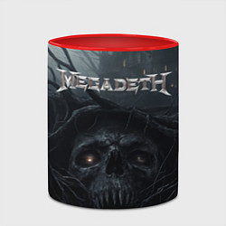 Кружка 3D Megadeth череп под деревом, цвет: 3D-белый + красный — фото 2
