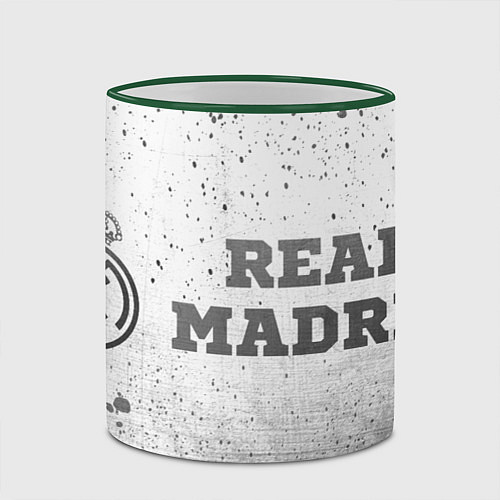 Кружка цветная Real Madrid - white gradient по-горизонтали / 3D-Зеленый кант – фото 2