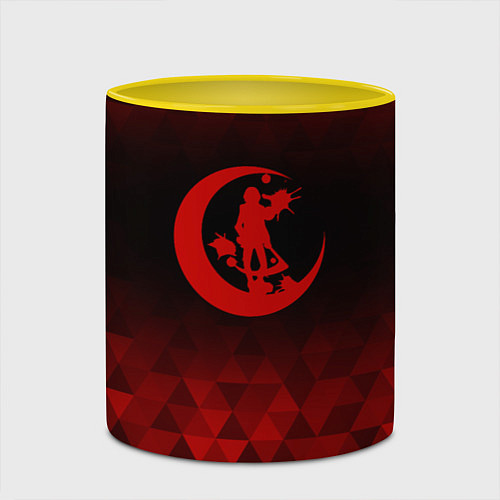 Кружка цветная Angels of Death red poly / 3D-Белый + желтый – фото 2