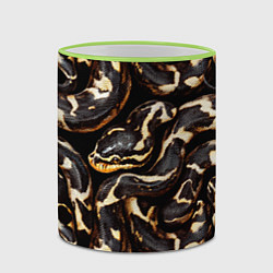 Кружка 3D Змея черно-белая, цвет: 3D-светло-зеленый кант — фото 2