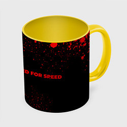 Кружка 3D Need for Speed - red gradient по-горизонтали, цвет: 3D-белый + желтый