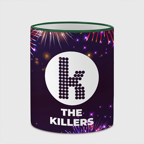 Кружка цветная Праздничный The Killers / 3D-Зеленый кант – фото 2