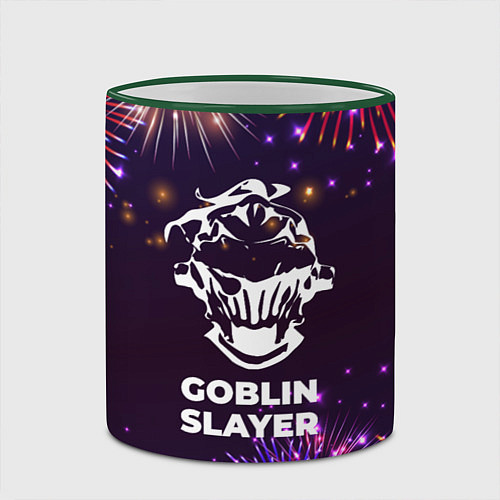 Кружка цветная Праздничный Goblin Slayer / 3D-Зеленый кант – фото 2