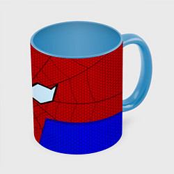 Кружка 3D Spider-Man - eyes, цвет: 3D-белый + небесно-голубой