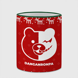 Кружка 3D Новогодний Danganronpa с оленями, цвет: 3D-зеленый кант — фото 2