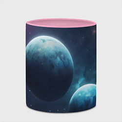 Кружка 3D Космос планеты, цвет: 3D-белый + розовый — фото 2