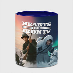 Кружка 3D Hearts of Iron IV arms against tyranny, цвет: 3D-белый + синий — фото 2