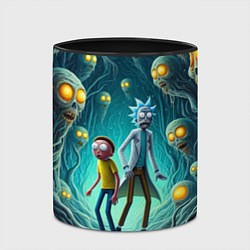 Кружка 3D Морти и Рик в пещере ужасов, цвет: 3D-белый + черный — фото 2