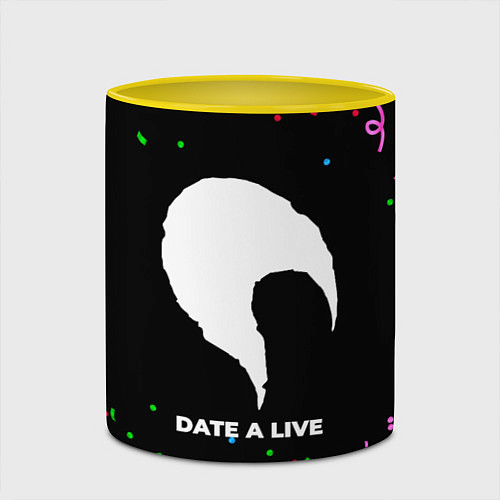 Кружка цветная Date A Live конфети / 3D-Белый + желтый – фото 2