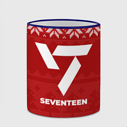 Кружка 3D Новогодний Seventeen, цвет: 3D-синий кант — фото 2