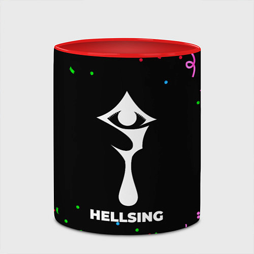 Кружка цветная Hellsing конфети / 3D-Белый + красный – фото 2