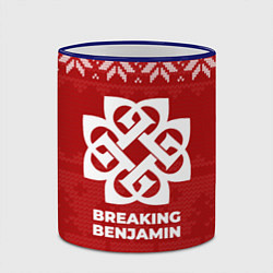 Кружка 3D Новогодний Breaking Benjamin, цвет: 3D-синий кант — фото 2