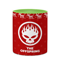 Кружка 3D Новогодний The Offspring с оленями, цвет: 3D-белый + светло-зеленый — фото 2