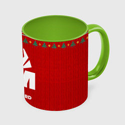 Кружка 3D Die Antwoord new year, цвет: 3D-белый + светло-зеленый