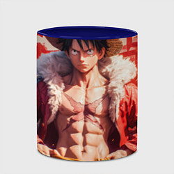 Кружка 3D One piece Monkey D Luffy, цвет: 3D-белый + синий — фото 2