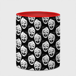 Кружка 3D Funny terrifier clown Art, цвет: 3D-белый + красный — фото 2