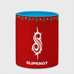 Кружка 3D Slipknot new year, цвет: 3D-белый + небесно-голубой — фото 2