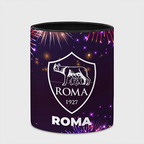 Кружка цветная Праздничный Roma / 3D-Белый + черный – фото 2