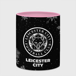 Кружка 3D Снежный Leicester City, цвет: 3D-белый + розовый — фото 2