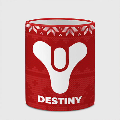 Кружка цветная Новогодний Destiny / 3D-Красный кант – фото 2