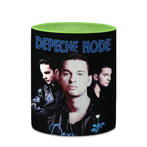 Кружка цветная Dave Gahan of Depeche Mode / 3D-Белый + светло-зеленый – фото 2