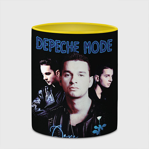 Кружка цветная Dave Gahan of Depeche Mode / 3D-Белый + желтый – фото 2