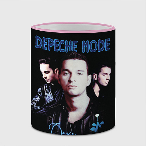 Кружка цветная Dave Gahan of Depeche Mode / 3D-Розовый кант – фото 2