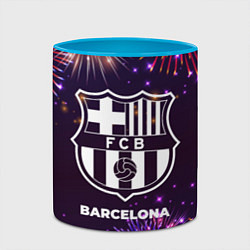 Кружка 3D Праздничный Barcelona, цвет: 3D-белый + небесно-голубой — фото 2