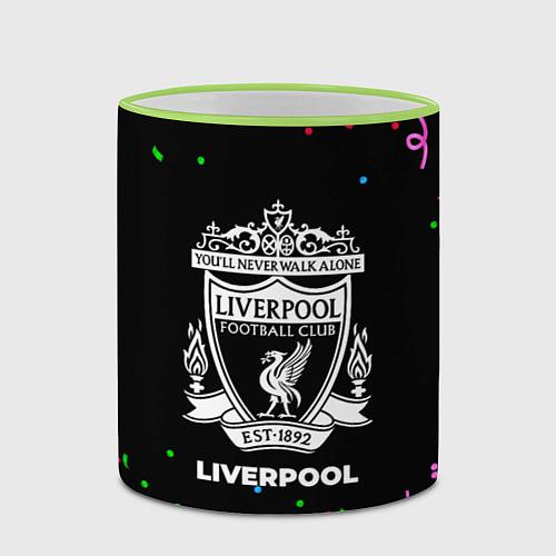 Кружка цветная Liverpool конфети / 3D-Светло-зеленый кант – фото 2