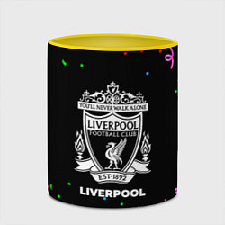 Кружка 3D Liverpool конфети, цвет: 3D-белый + желтый — фото 2