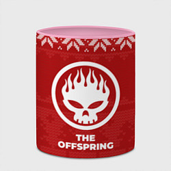 Кружка 3D Новогодний The Offspring, цвет: 3D-белый + розовый — фото 2
