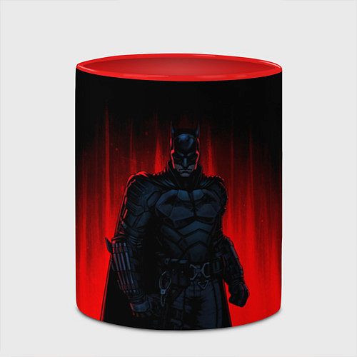 Кружка цветная Batman - Robert Pattinson / 3D-Белый + красный – фото 2
